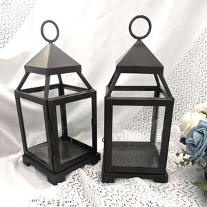 Pottery Barn Malta Lanterns Set of 2 Brown Rustic Farmhouse Chic